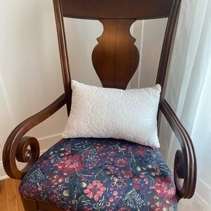 Tahari Home set of white embroidered lumbar pillows